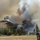 A wildfire in Bridger-Teton National Forest.